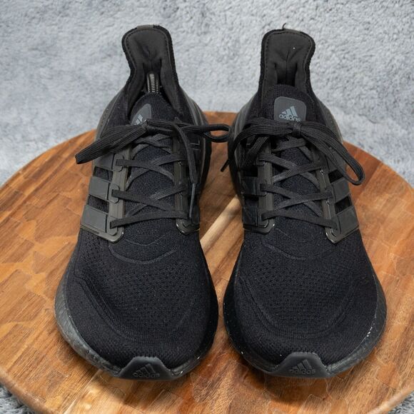 Men's Adidas Ultraboost 21 FY0306 Triple Black Running Shoes Sneakers Size 11.5 - Picture 2 of 8